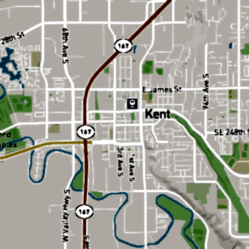 Kent, WA Map